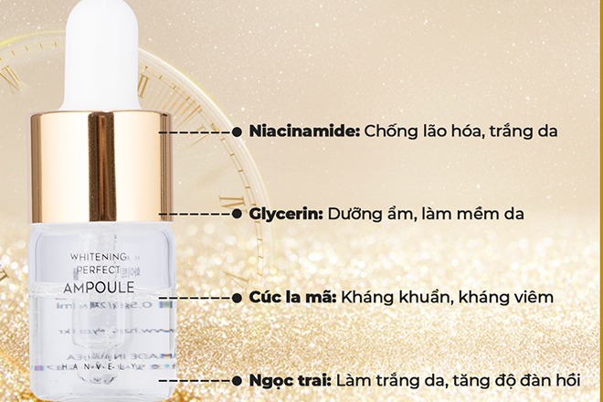 whitening perfect ampoule của hanvely